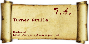 Turner Attila névjegykártya