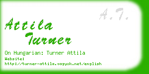 attila turner business card